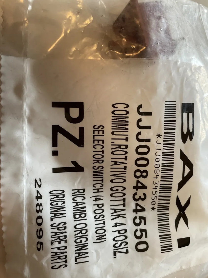 BAXI ROTARY SWITCH 4 POSITIONS JJJ008434550 8434550