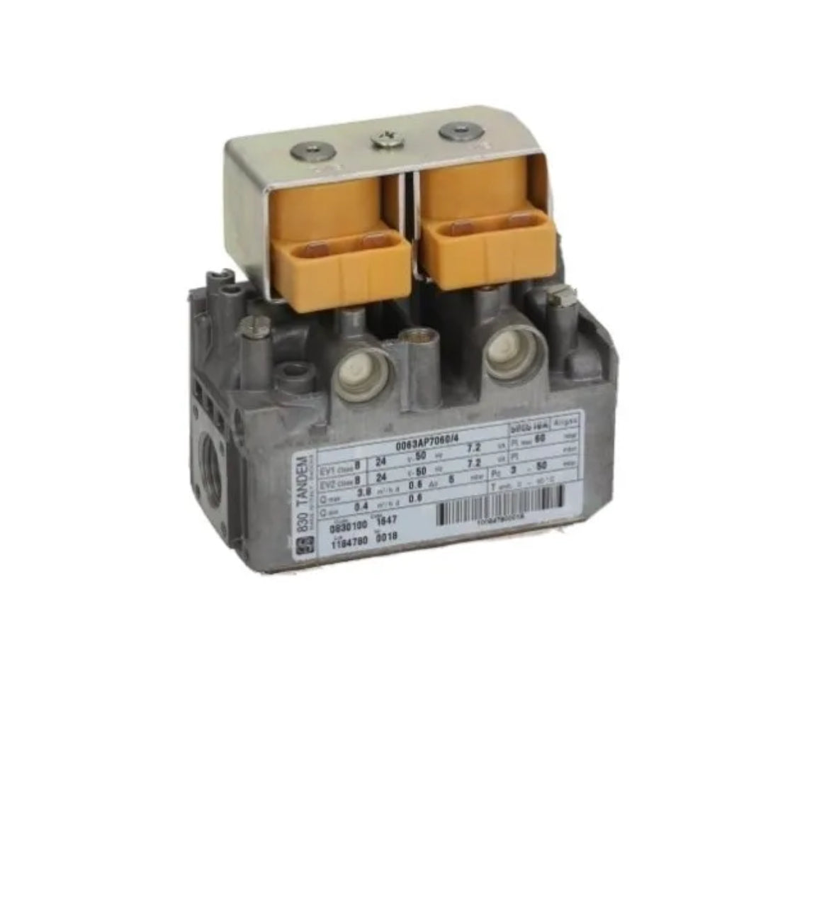 VALVOLA GAS ELETTRICA 830 TANDEM ø 1/2"FF - SIT 0.830.100 PER FORNO A CONVEZIONE