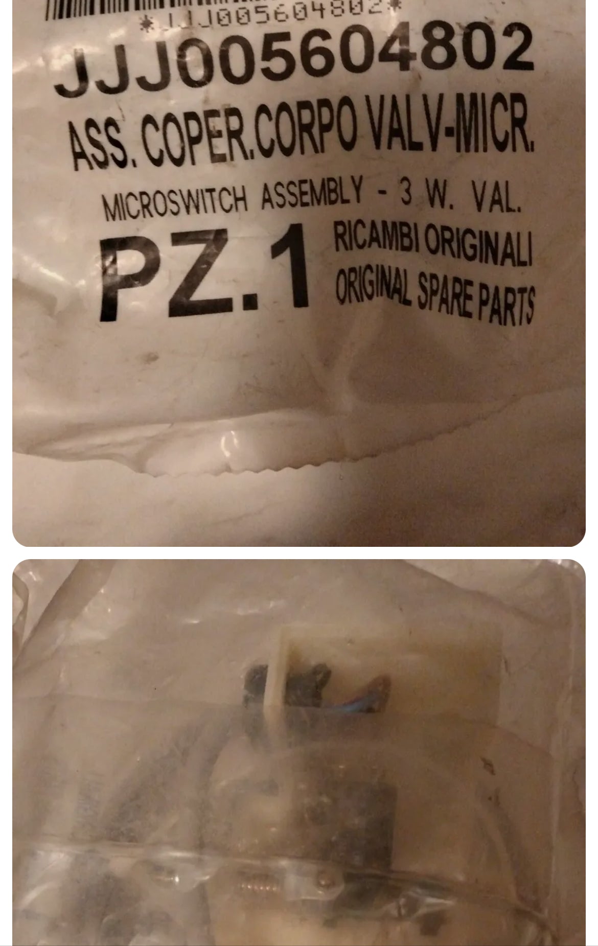 BAXI JJJ005604802 MICR VALV BODY COVER ASS.