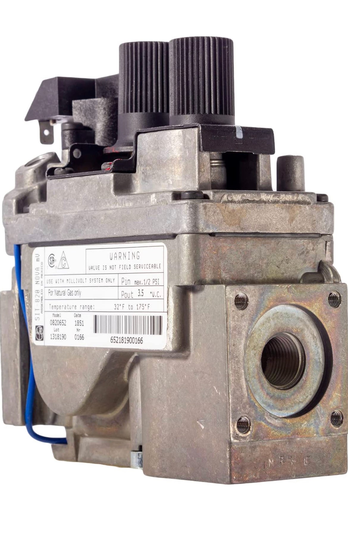 T.I.T.S. Sit 820-652. MV Gas Valve (Natural Gas)