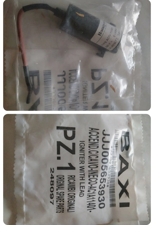 IGNITER WITH CABLE INECO AC1A11401 BAXI OCEAN COD. JJJ005653930 - 5653930