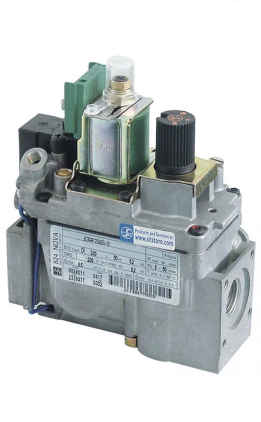 ELECTRIC GAS VALVE 824 NOVASIT ø 1/2"FF SIT 0.824.011 FOR GAS BRAT PAN ANGELO PO Angelo Po 1A1BR1GA, 1A1BR2GA, 1D1BR1GA